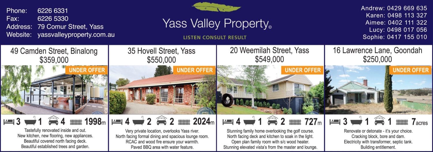 Yass Valley Property advertisement