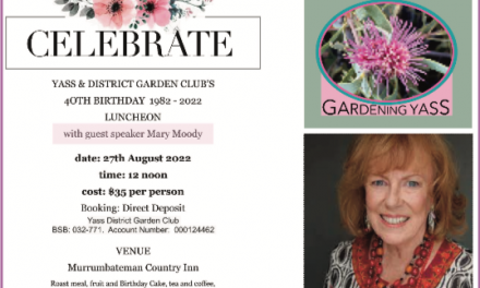 Yass and District Garden Club to celebrate 40 years in August